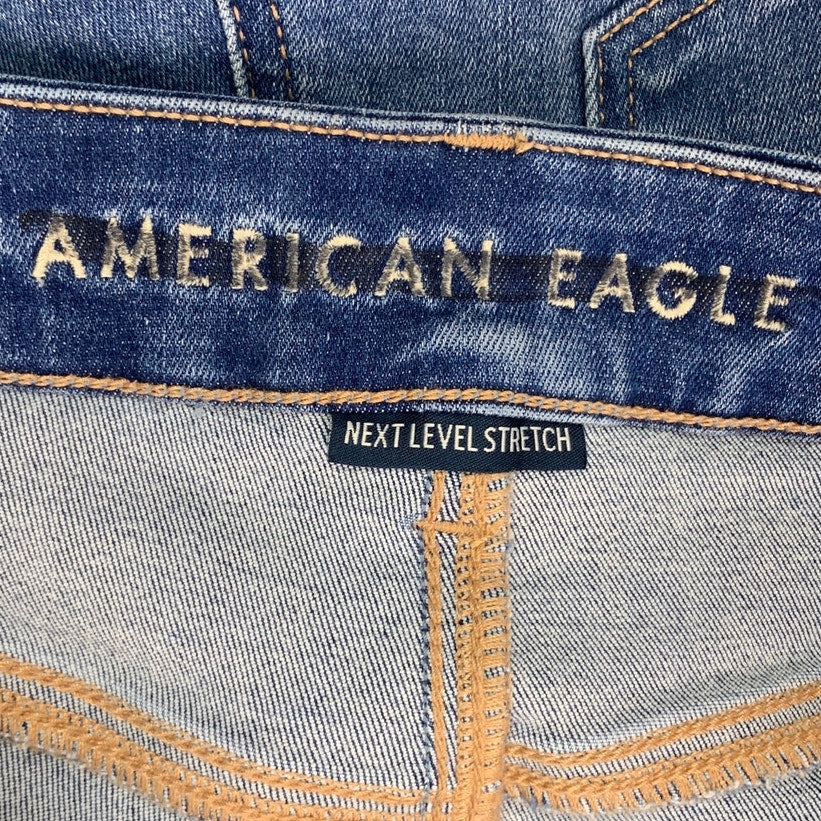 New American Eagle Womens Size 2 Stretch Curvy High Rise Shortie Jean Shorts