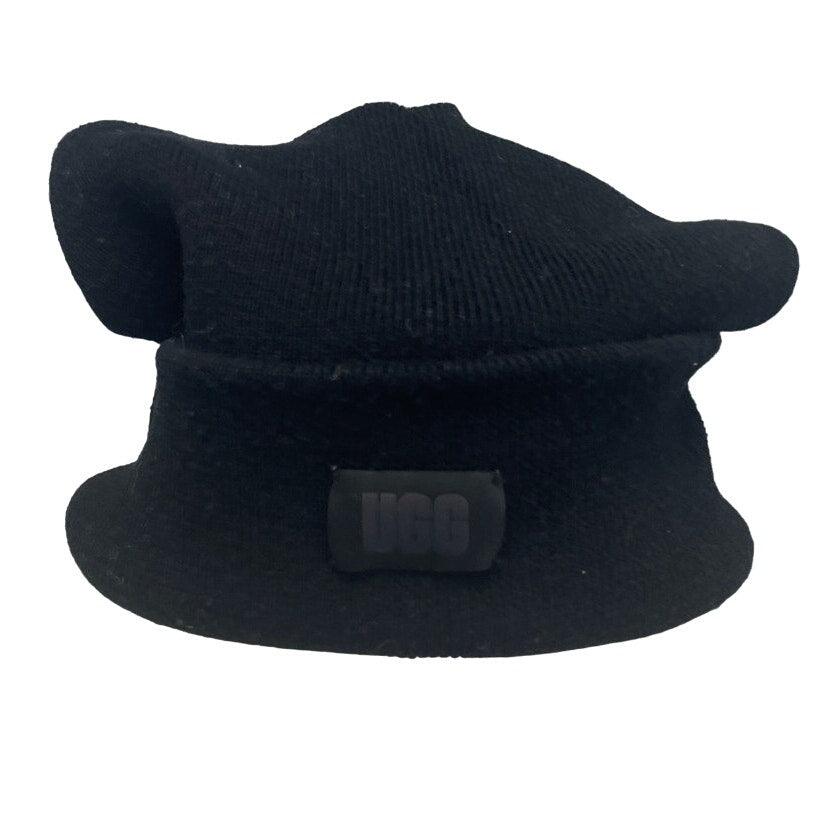 UGG Mens One Size Black Knit Polyester Blend Stocking Folded Brim Hat Cap