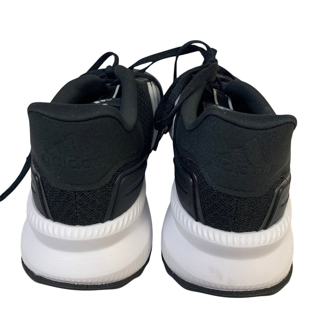 Adidas Mens Size 8.5 Black White Sneaker Lace Up Low Top Round Toe Athletic Shoes