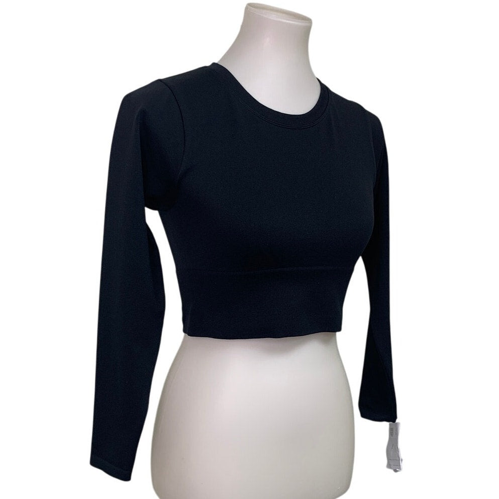 New Offline by Aerie Womens Medium Long Sleeve Crew Neck Cropped Activewear Top