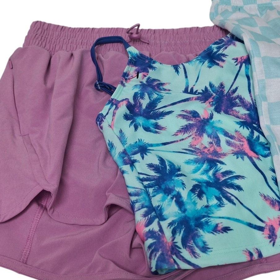 Lot of 3 New Art Class All In Motion Girls XS (4/5) Swim Top Shorts PJ Pants