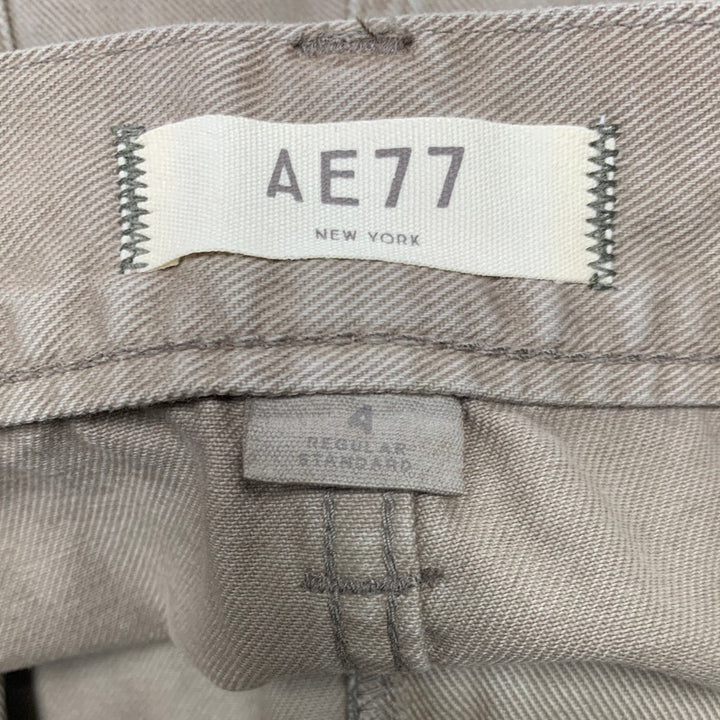 New AE77 Womens Size 4 Brown Khaki Pigment Dyed Casual Cotton Pants