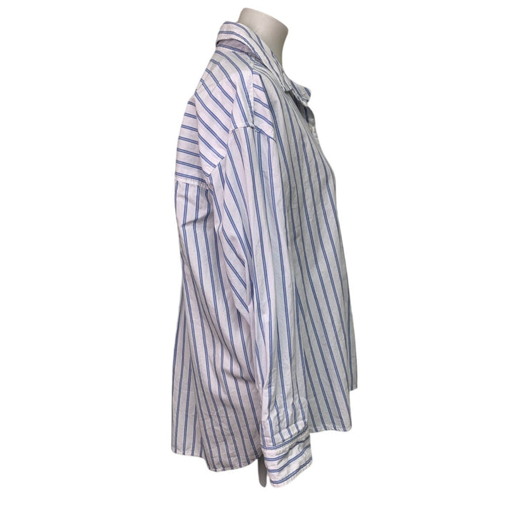 New American Eagle Womens XXL Striped Long Sleeve Collared Button Up Shirt