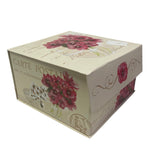 Vintage Clear Red Glass Serving Bowl w Sugar Bowl Creamer Pitcher Gift Box