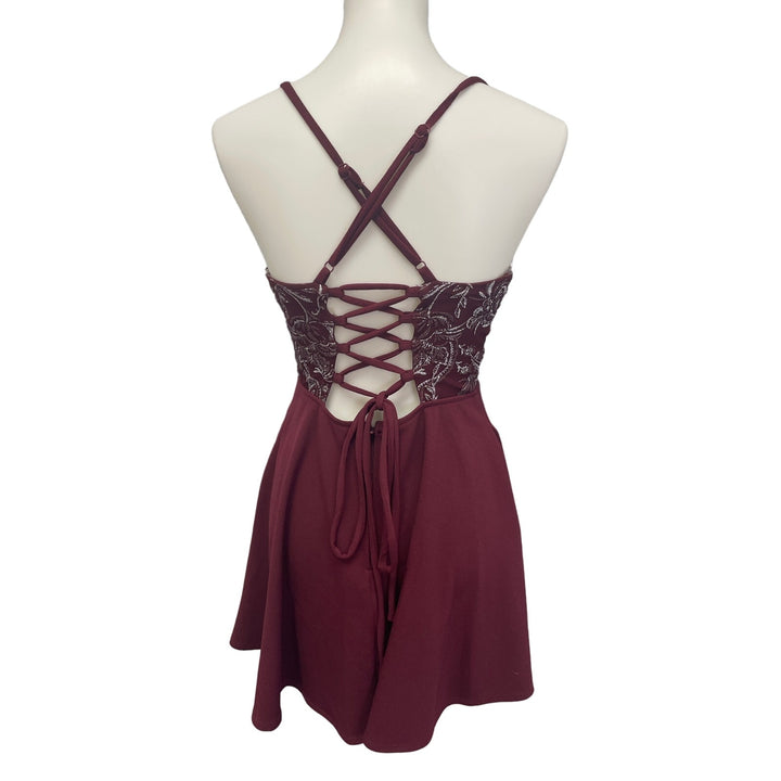 Speechless Juniors Size 3 Sleeveless Laceup Back Fit &amp; Flare Short Dress