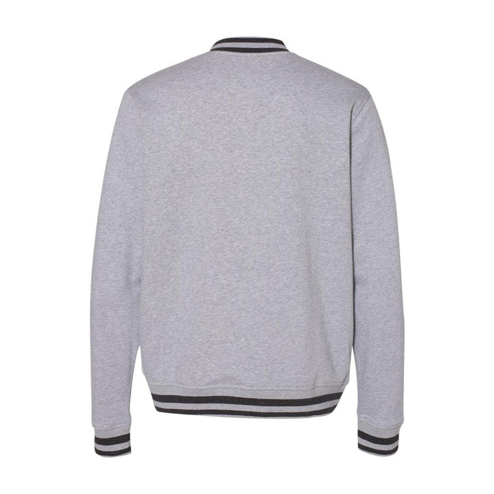 New Champion Mens 2XL Gray Snap Up PolyCotton Athletic Wear Bomber Jacket