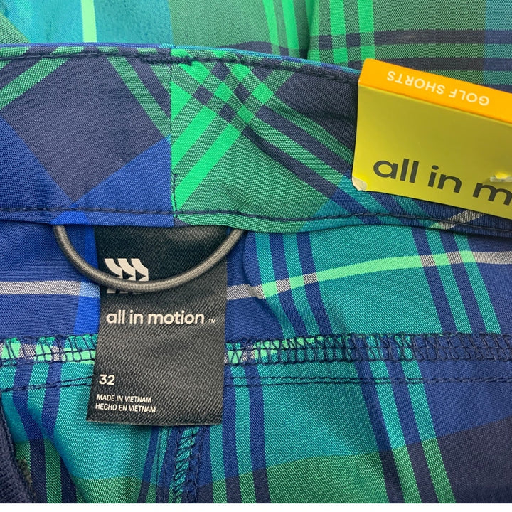 New All In Motion Mens 32 Quick Dry Moisture Wicking Secure Pocket Golf Shorts