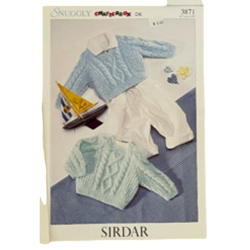 New Sirdar 3871 Snuggly Chatterbox Child Cardigan Sweater Knitting Pattern