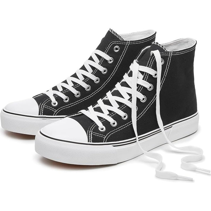 Hash Bubbie Womens Size 8.5 Black Canvas Lace Up Classic High Top Sneakers Shoes
