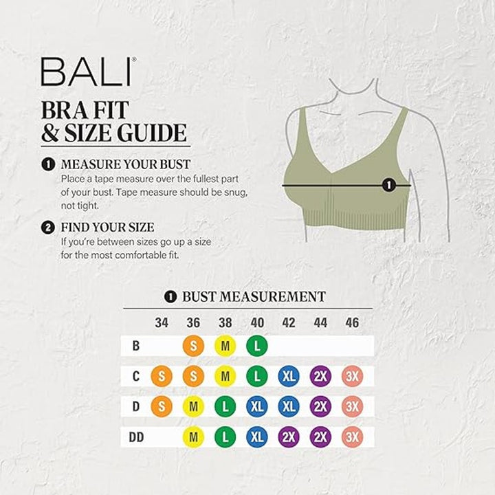 New Bali Women XL Tan Wireless Comfort Revolution Seamless Moisture Wicking Bra