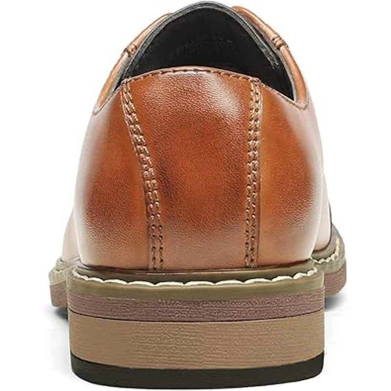 Bruno Marc Big Kid Boys Size 4 Brown Lace Up Faux Leather Oxford Formal Shoes
