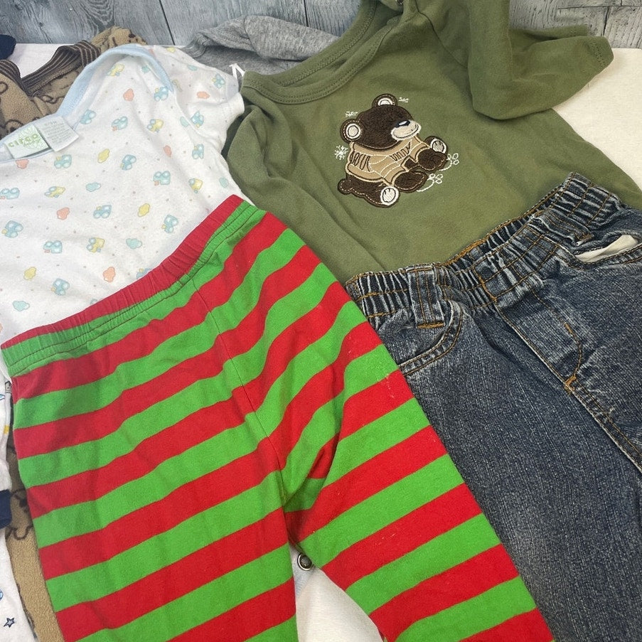 Lot of 10 Boys 9 Months Mos Sleepers One Pieces Pants Jeans Clothing Lot