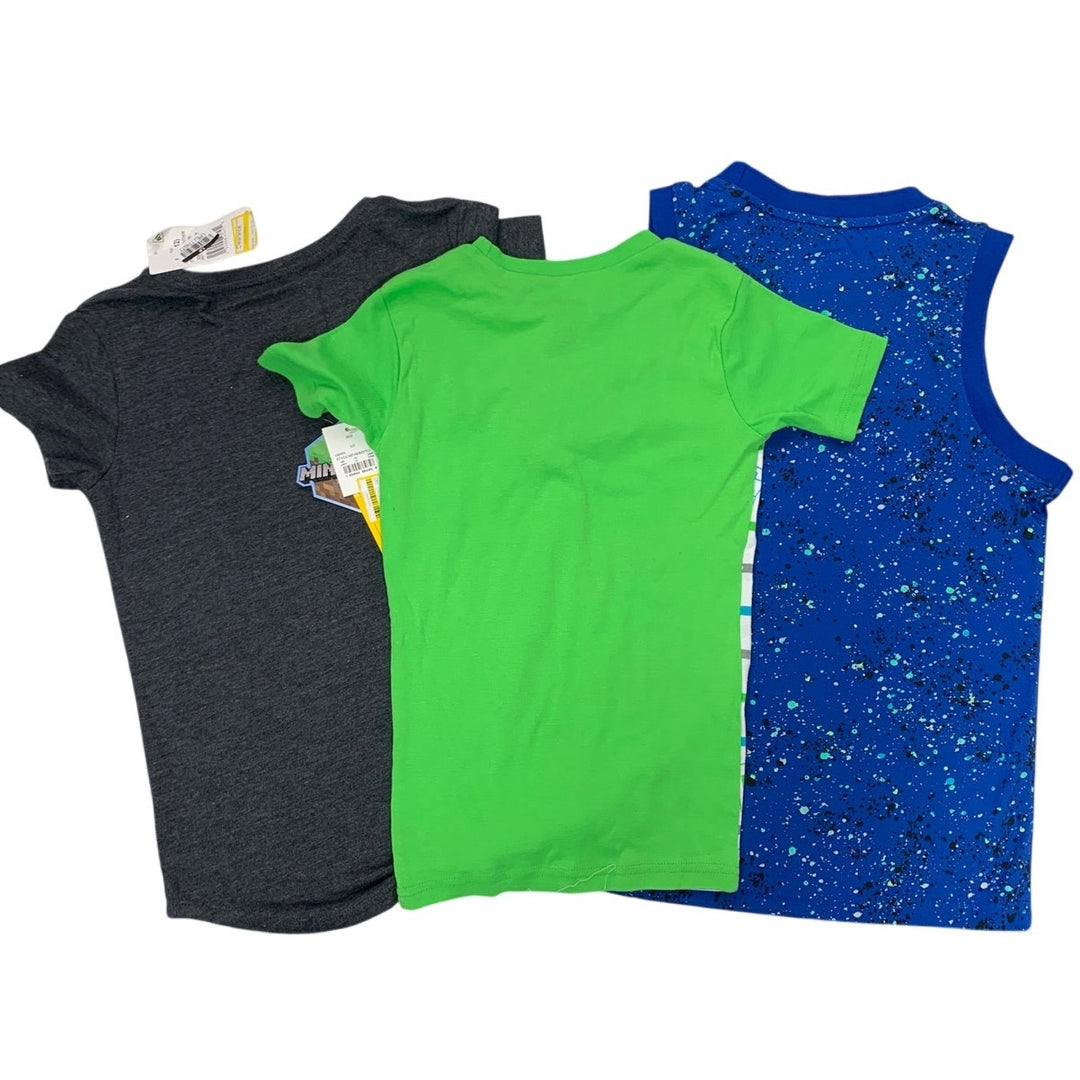 Lot of 3 New All in Motion Minecraft Pokemon Boys Large Short Sleeve Shirts