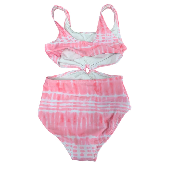 New Art Class Girls Medium (8) Pink Tie Dye Front Keyhole 1PC Swim Swimsuit