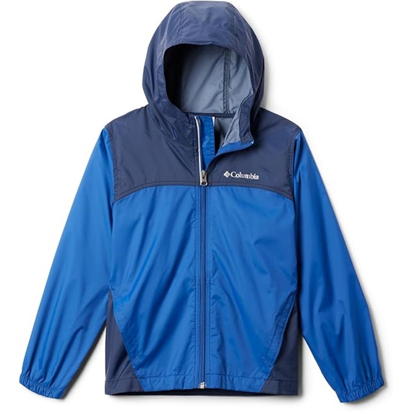 Columbia Boys Medium Long Sleeve Blue Hooded Full Zip Glennaker Rain Jacket