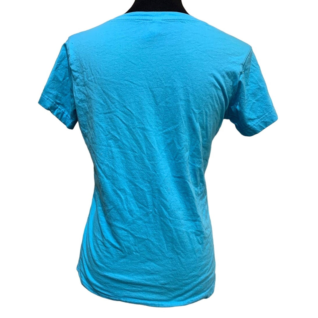 Live and Tell Ladies Medium Short Sleeve Beach Happy Place Island Jay Tee