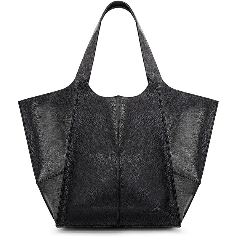 NWT New Montana West Womens Black PU Leather Tote Bag Large Shoulder Purse