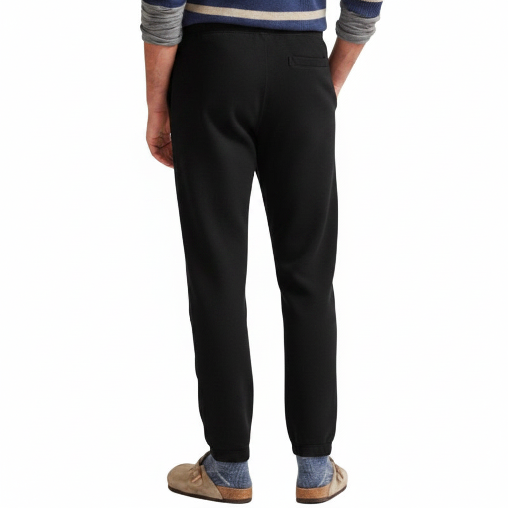 Black Sweatpants Back View No Pocket