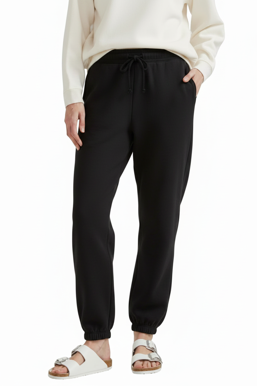 Black Sweatpants with Black Drawstring