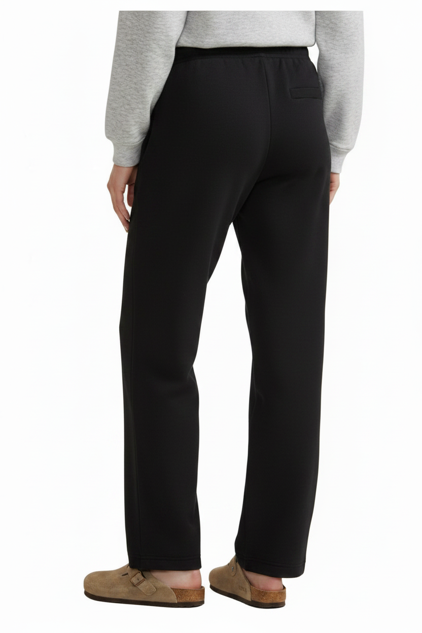 Black Wide Leg Sweatpants - Clean Back