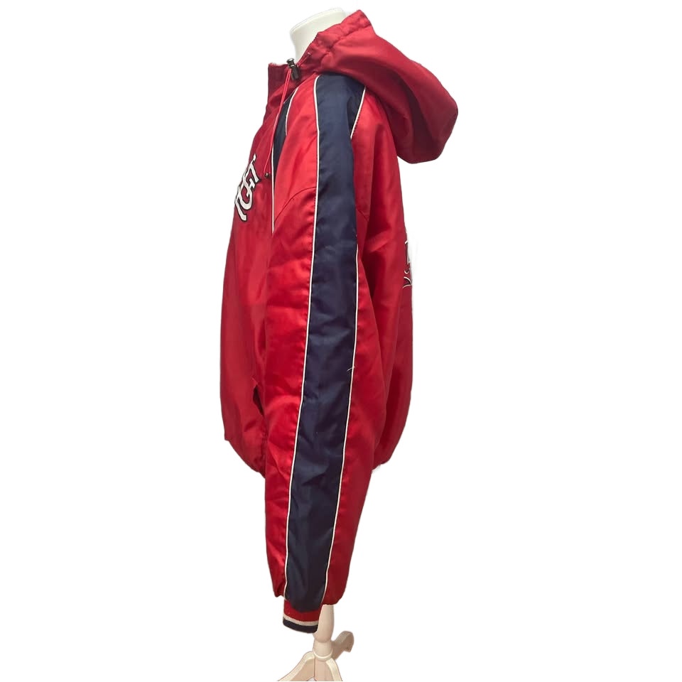 MLB St Louis Cardinals Baseball Mens XL Full Zip Up Hooded Warm Coat W Repairs