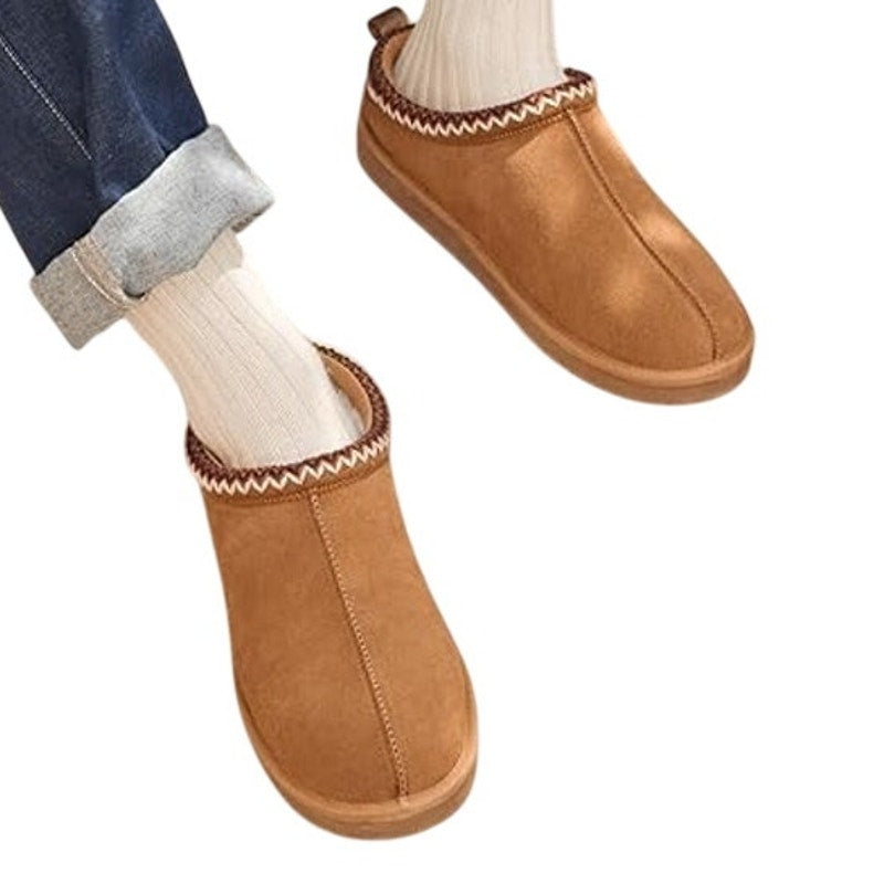 Dream Pairs Mens Size 12 Tan Suede Indoor Outdoor Slide On Comfy Mule Slippers