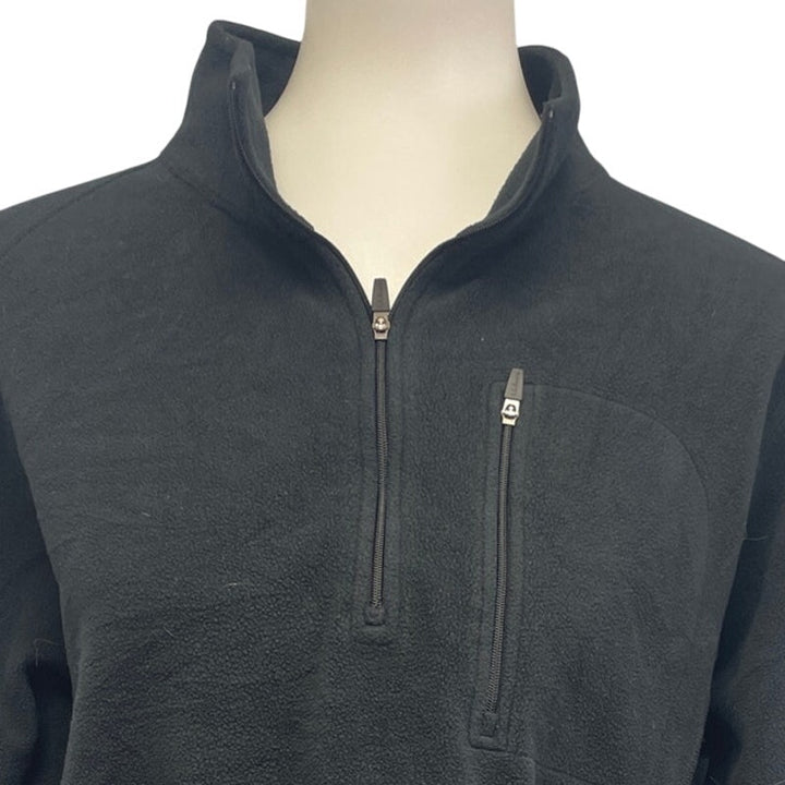 LL Bean Mens Large Regular 1/4 Zip 100% Polyester Long Sleeve Pullover Sweater