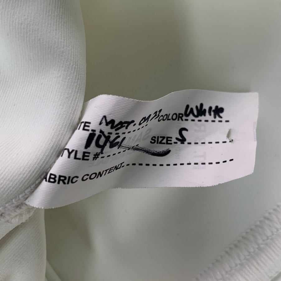 New Offline by Aerie Womens Small White Padded Key Hole Back Sports Bra w Flaw