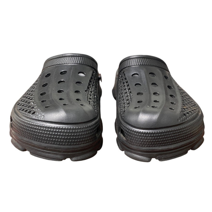 Beslip Mens 9.5 Womens 10.5 Black No Heel Strap Slip On Arch Support Clog Shoes