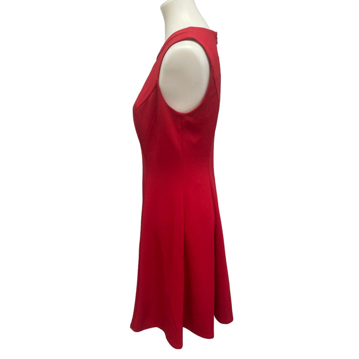 Roz &amp; Ali Womens Size 8 Red Fit n Flare Sleeveless Knee Length Dress