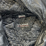 Wilsons 100% Real Leather Mens Large Thinsulate Quilted Interior Leather Coat
