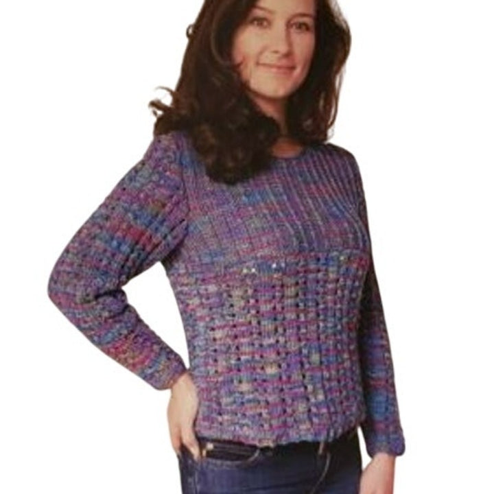 New Plymouth C138 Fantasy Naturale Lady Lace Pullover Sweater Knitting Pattern