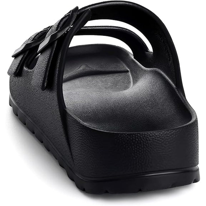 Kidmi Kids Size 3 Black EVA Arch Support, Adjustable Buckle Slide Sandal Shoes