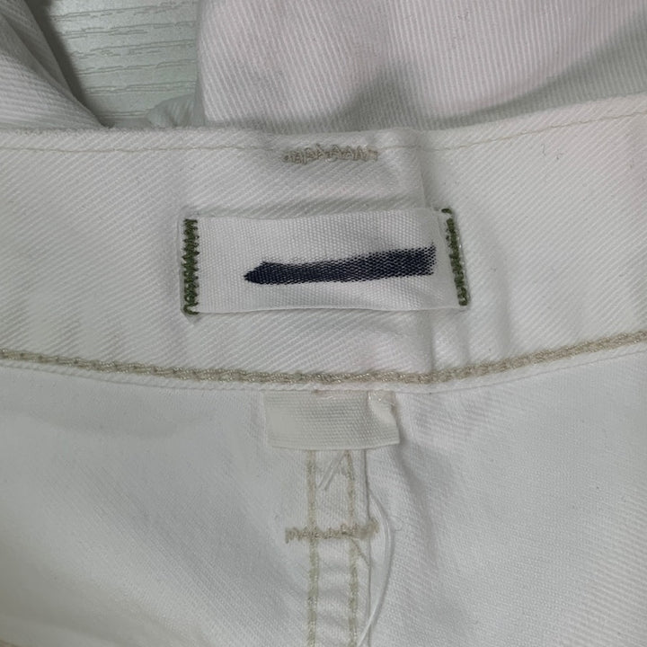 New American Eagle AE77 Size 4 100% Cotton Factory Distressed Jorts Denim Shorts