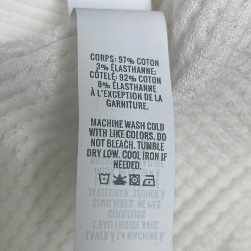 New OFFLINE by Aerie Womens Small Cotton Scoop Neck Long Sleeve Waffled Top