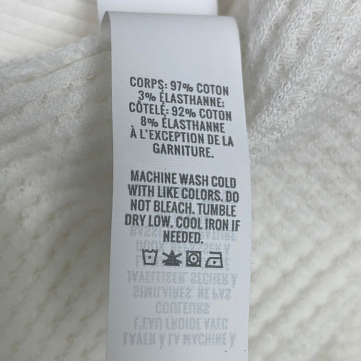 New OFFLINE by Aerie Womens Small Cotton Scoop Neck Long Sleeve Waffled Top