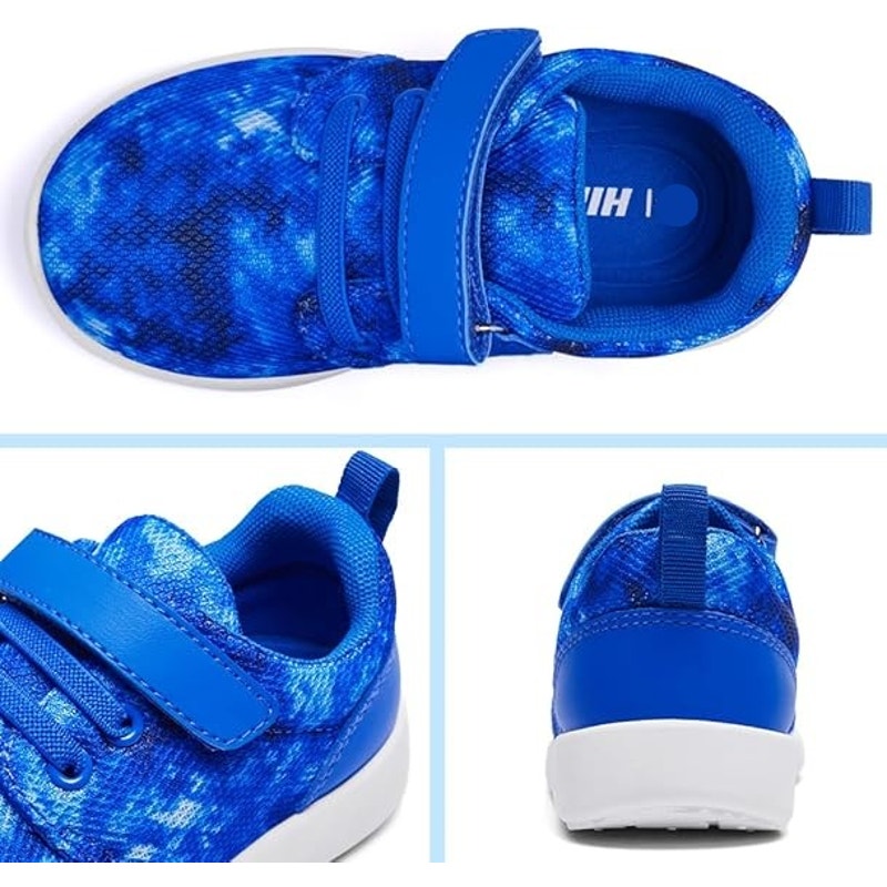 New Hiitave Toddler Boys Size 8 Blue Sneakers Latch and Loop Close Tennis Shoes
