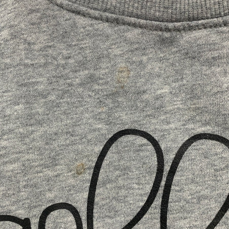 Upcycled Hand Printed Womens Medium Gray Gobble Y&