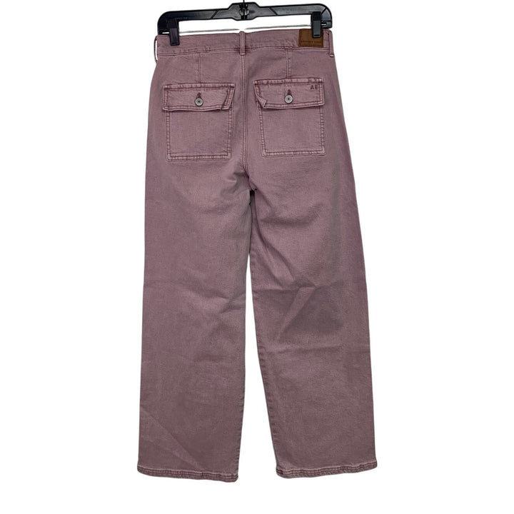 New American Eagle Womens Size 2 Mauve Cotton Blend Denim Skater Jeans
