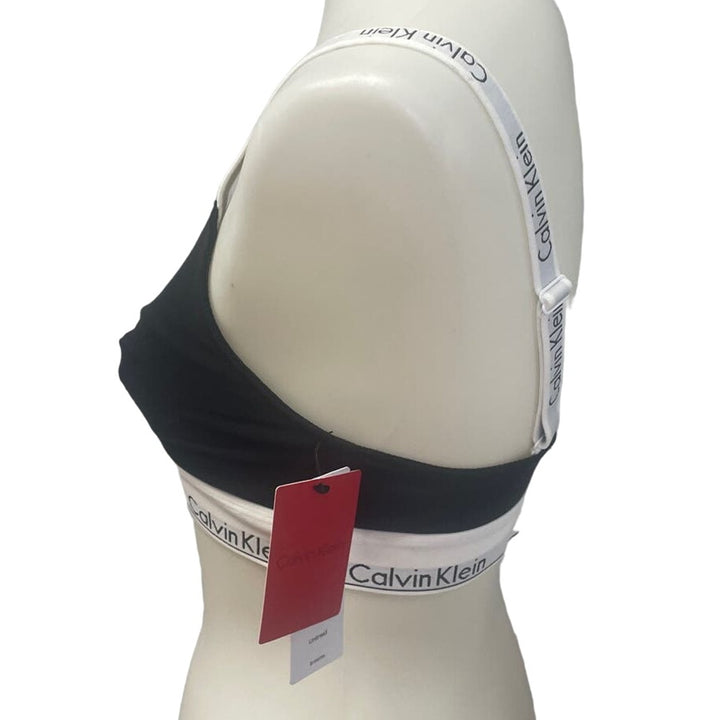 New Calvin Klein XS Unlined Adjustable Strap Cotton Blend Triangle Bralette