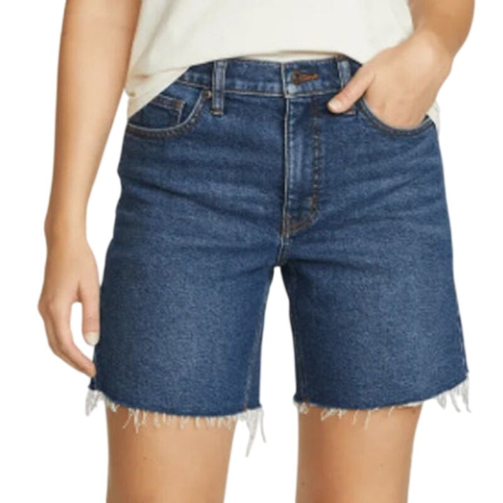 New Eddie Bauer Womens Size 10 Authentic Voyager High Rise Cutoff Denim Shorts