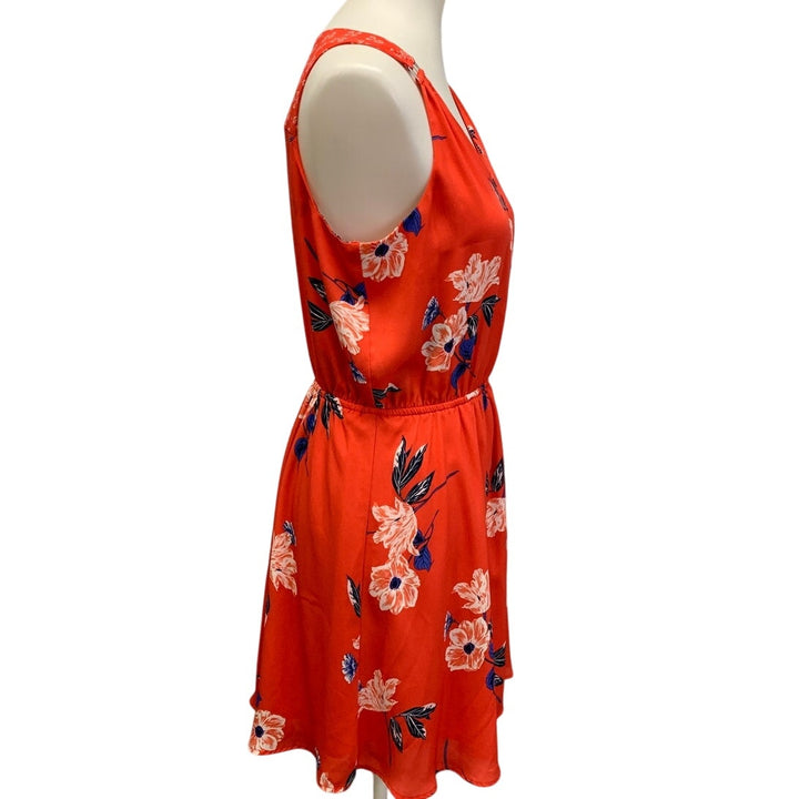 Maurices Womens Medium Lightweight Floral Flowy Sleeveless Fit Flare Dress