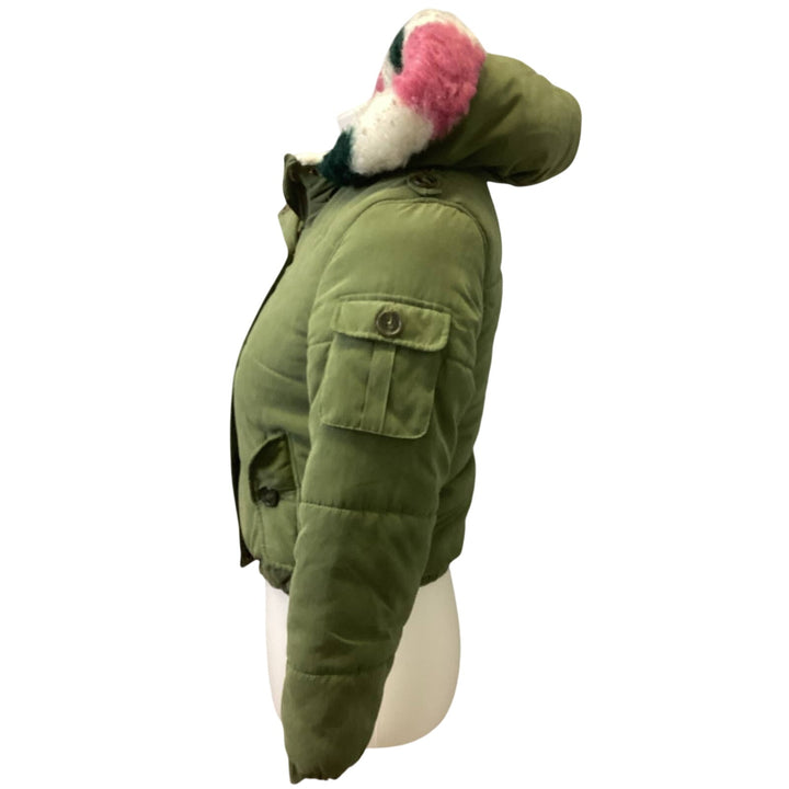 Jessica Simpson Girls Size Small 7-8 Warm Faux Fur Lined Hooded Full Zip Coat