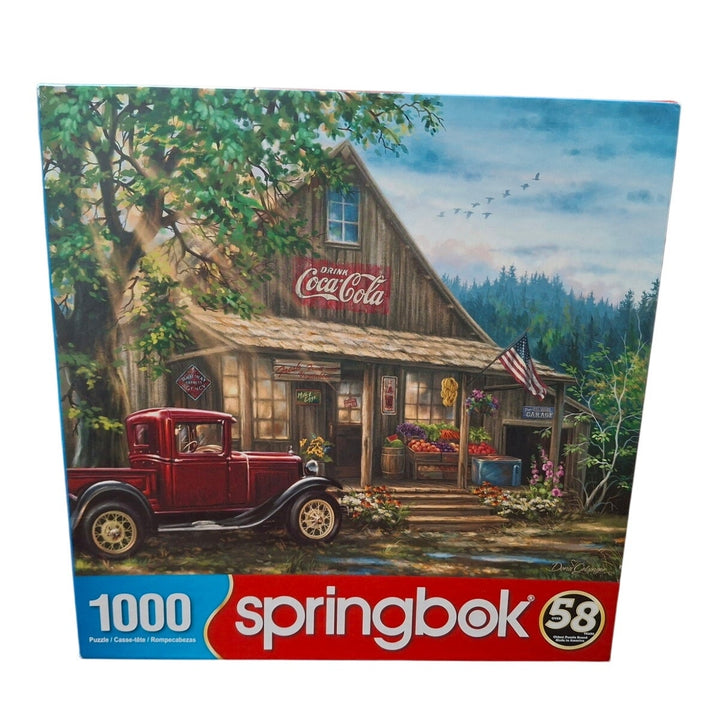 Springbok Coca Cola Old Fashioned Store Truck Forest 1000 Piece Jigsaw Puzzle