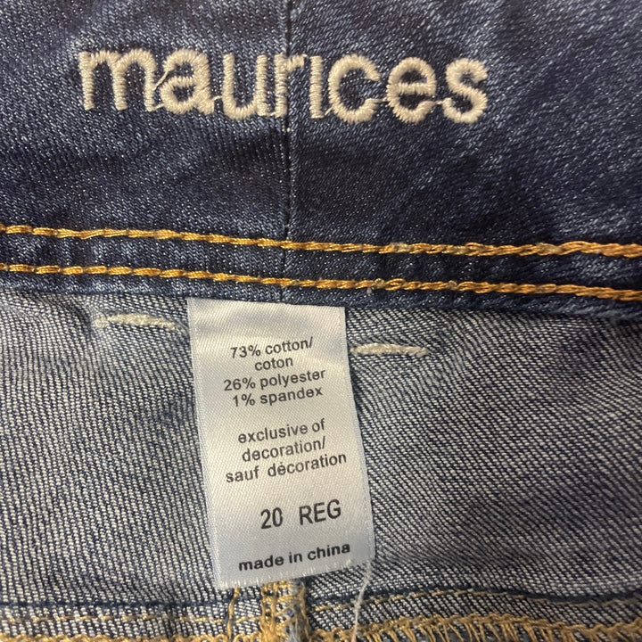 Maurices Joani Womens Size 20 Regular PolyCotton Blend Distressed Denim Jeans