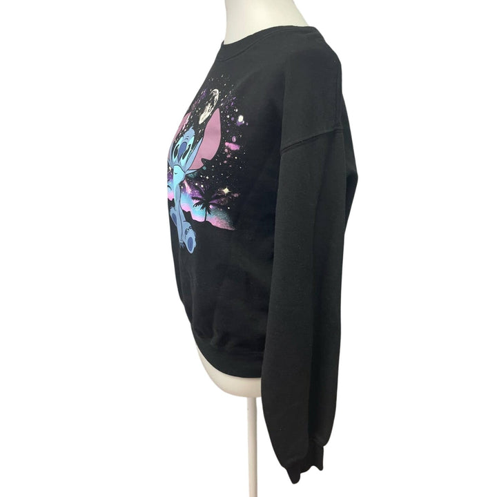 Disney Womens Medium Lilo &amp; Stitch Long Sleeve Cotton Blend Crew Neck Sweatshirt