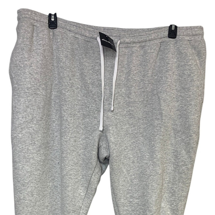 New Eddie Bauer Mens 3XL Gray Signature High Pile Lined Drawstring Sweatpants