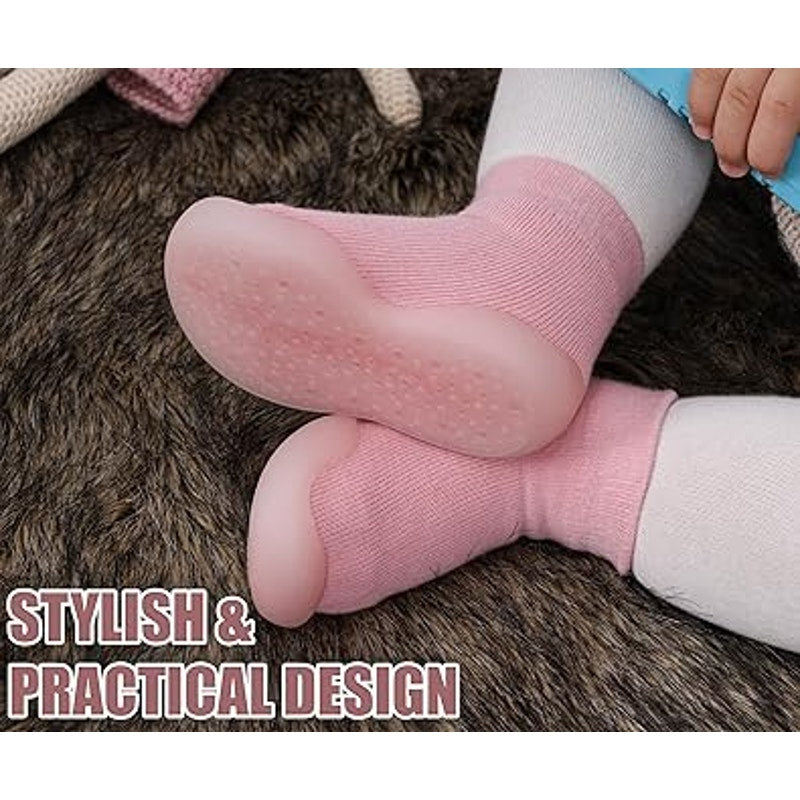 Baby Girl Toddler Size 2 Years Pink Slip On First Non Slip Soft Sole Sock Shoes