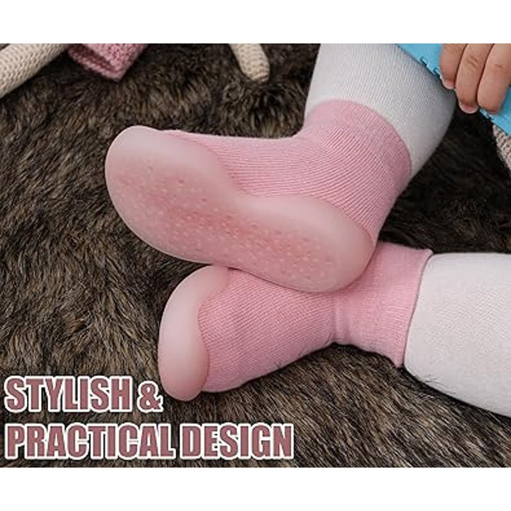 Baby Girl Toddler Size 2 Years Pink Slip On First Non Slip Soft Sole Sock Shoes