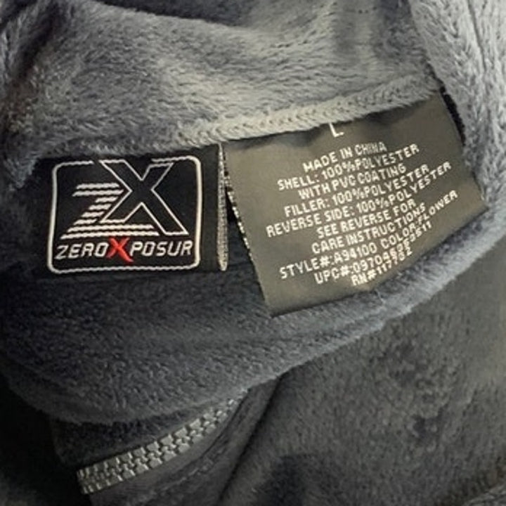 ZeroXposur Womens Large Reversible Polyester Raincoat Fleece Full Zip Jacket